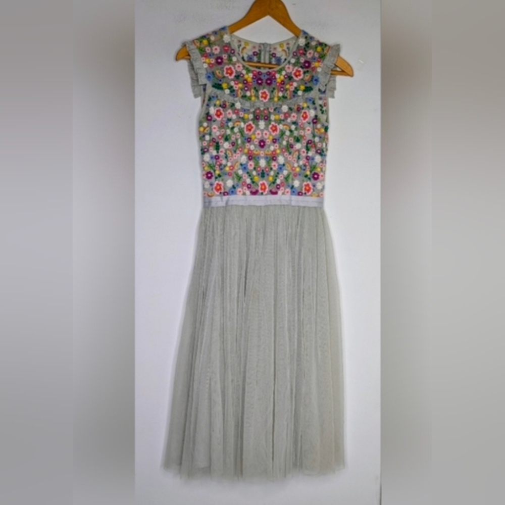 Needle & Thread Floral Tulle Midi Dress size 2